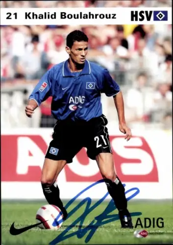Autogrammkarte Fußballer Khalid Boulahrouz, Hamburger SV / HSV, Autogramm