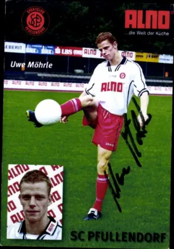 Autogrammkarte Fußballer Uwe Möhrle, SC Pfullendorf, Autogramm