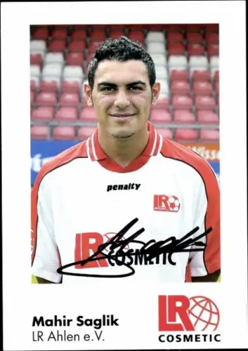 Autogrammkarte Fußballer Mahir Saglik, Rot Weiss Ahlen, Autogramm