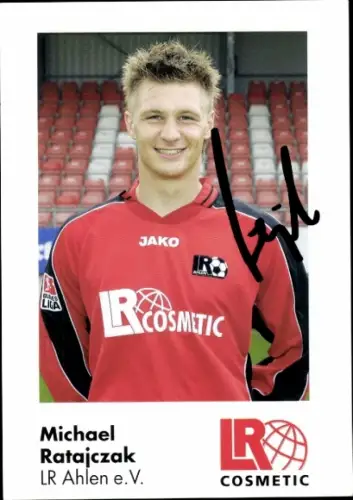 Autogrammkarte Fußballer Michael Ratajczak, Rot Weiss Ahlen, Autogramm