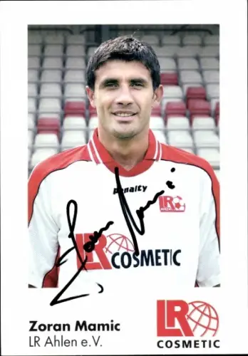 Autogrammkarte Fußballer Zoran Mamic, Rot Weiss Ahlen, Autogramm