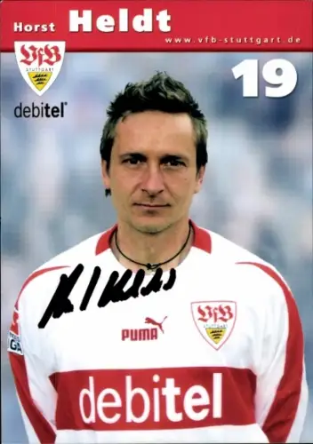 Autogrammkarte Fußballer Horst Heldt, VFB Stuttgart, Autogramm