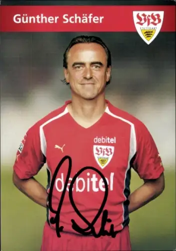 Autogrammkarte Co Trainer Günther Schäfer, VfB Stuttgart, Autogramm
