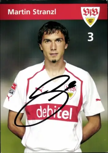 Autogrammkarte Fußballer Martin Stranzl, VfB Stuttgart, Autogramm