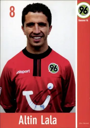 Autogrammkarte Fußballer Altin Lala, Hannover 96, Autogramm