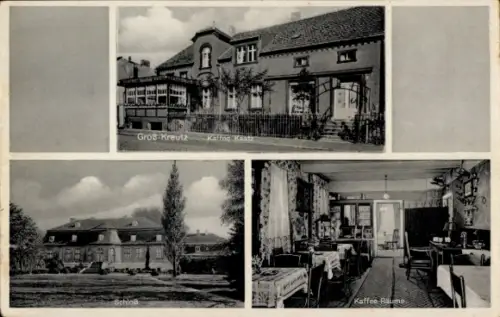 Ak Groß Kreutz an der Havel, Bäckerei, Konditorei und Café Robert Kaatz, Potsdamer Str. 2, Schloss