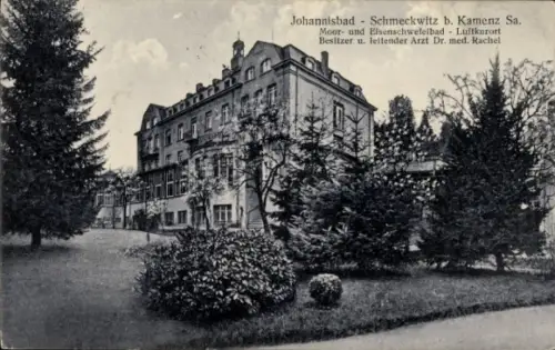 Ak Johannisbad Schmeckwitz Räckelwitz Oberlausitz, Moor- und Eisenschwefelbad Dr. Rachel