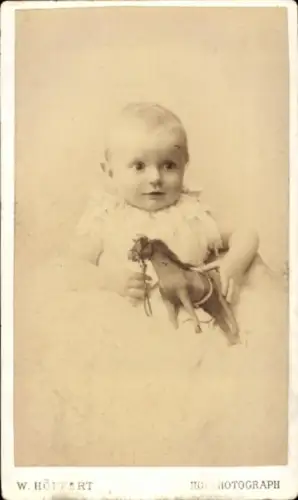 Kabinett Foto Dresden, Kind mit Spielzeug, Porträt