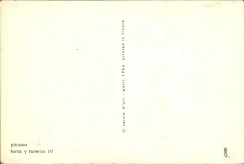 Künstler Ak Picasso, Toros y toreros IV