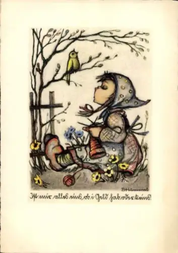 Künstler Ak Hummel, Berta, Ist mir alles eins, Nr 4518