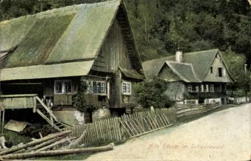 Ak Alte Häuser im Schwarzwald