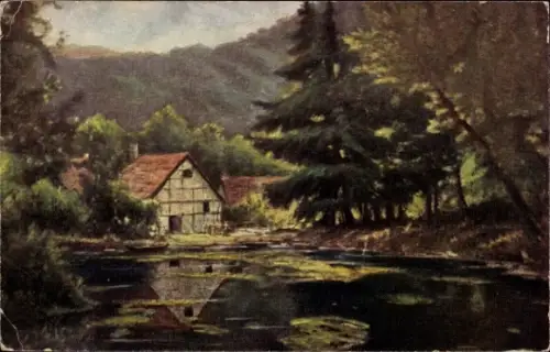 Künstler Ak F. Hoenor, Waldeinsamkeit