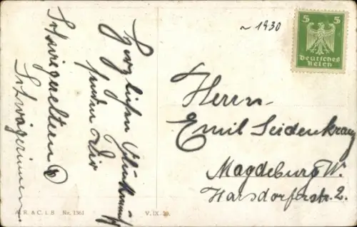 Ak Kind boxt gegen Zicklein