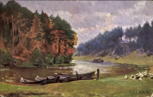 Künstler Ak Koch, Max, Waldbach