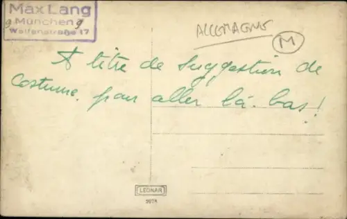 Ak Gruppe in bayrischen Trachten