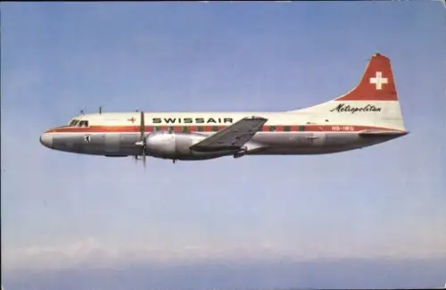 Ak Passagierflugzeug Swissair, Convair Metropolitan, HB-IMG