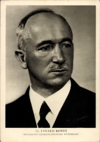 Ak Dr. Edvard Benes, President Ceskoslovenske Republiky, Tschechoslowakischer Präsident, Portrait