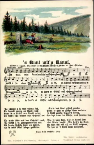 Lied Ak Günther, Anton, Erzgebirgische Mundart No. 32, 's Annl mit'n Kannl