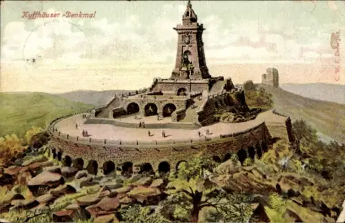 Ak Bad Frankenhausen am Kyffhäuser Thüringen, Kyffhäuser-Denkmal
