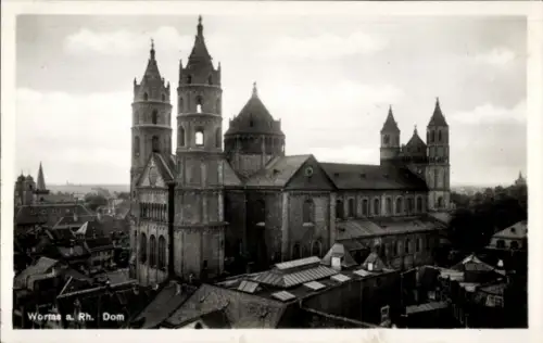 Ak Worms am Rhein, Worms a. Rh. Dom,  Architektur, Türme, Dachlandschaft