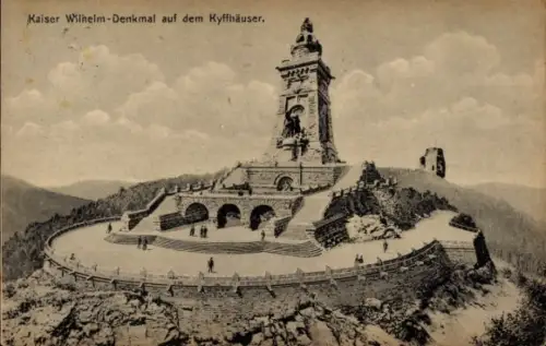 Ak Steinthaleben Kyffhäuserland in Thüringen, Kyffhäuser, Kaiser Wilhelm Denkmal