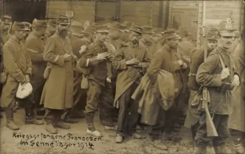 Foto Ak Paderborn in Westfalen, Sennelager, Truppenübungsplatz Senne, Kriegsgefangene Franzosen
