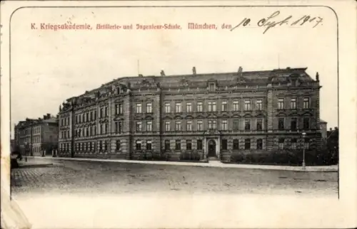 Ak München, K. Kriegsakademie, Artillerie- und Ingenieurschule