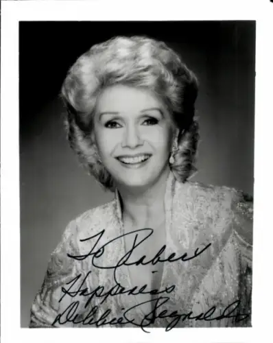 Ak Schauspielerin und Sängerin Debbie Reynolds, Portrait, Autogramm
