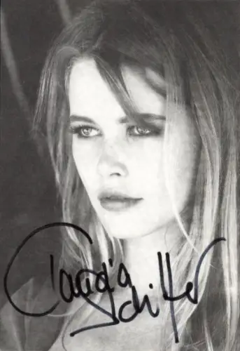 Ak Model Claudia Schiffer, Portrait, Autogramm