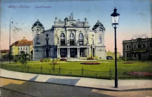 Ak Moravská Ostrava Mährisch Ostrau Region Mährisch Schlesien, Stadttheater
