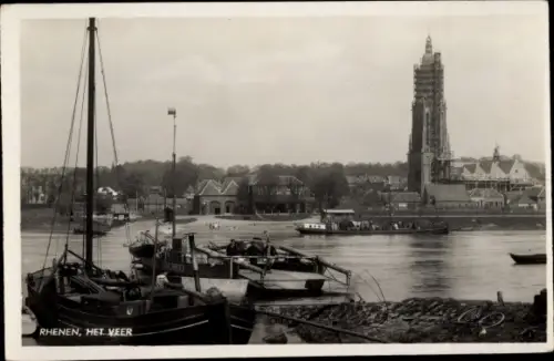 Ak Rhenen Utrecht, het Veer, Fähre zur Stadt