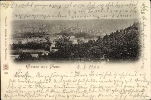 Ak Gera in Thüringen, Gesamtansicht