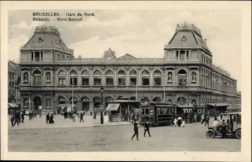 Ak Bruxelles Brüssel, Gare du Nord, Nord Bahnhof