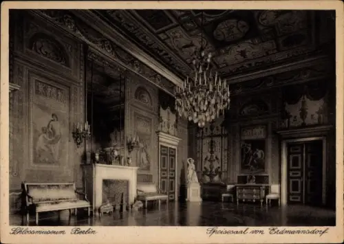Ak Berlin Mitte, Schlossmuseum, Speisesaal von Erdmannsdorff