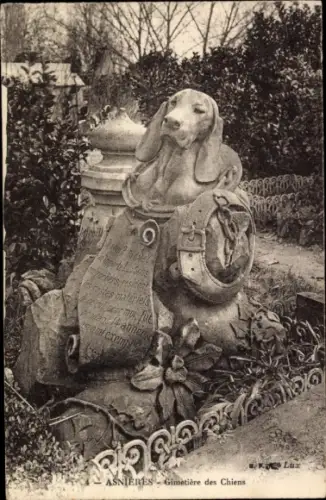 CPA Asnières-sur-Seine Hauts-de-Seine, Cimetière des Chiens