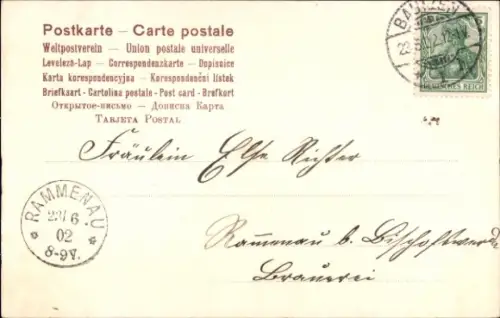 Ak Frauen-Porträts, Glücksklee