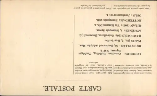 CPA Exposition Internationale Anvers 1930, Parlement Canadien a Ottawa