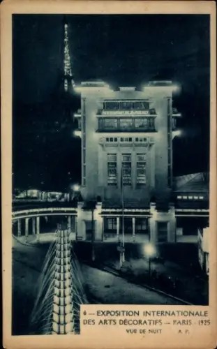 CPA Exposition de Arts Decoratifs Paris 1925, Vue de Nuit