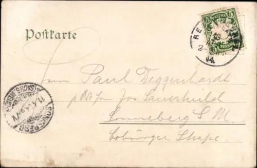 Ak Heimkehr vom Bräuhaus, Dicker Mann trinkt Bier, Rollator, Zieher