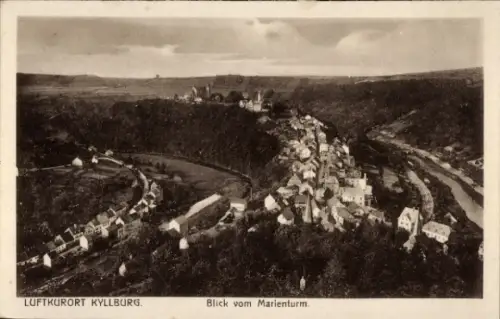 Ak Kyllburg in der Eifel, Luftkurort  Blick vom Marienturm, Landschaft, Häuser, Fluss