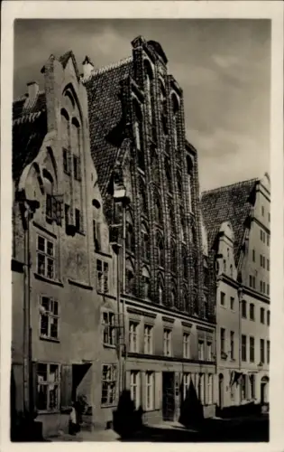 Ak Stralsund in Vorpommern, Schwarze und weiße Fotografie,  Gebäude,  Semlowerstraße