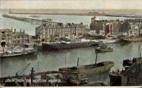 Ak Dover Kent England, Hafenansicht