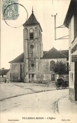 CPA Villiers sur Morin Seine et Marne, Eglise