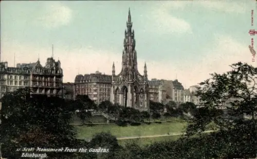 Ak Edinburgh Schottland, Scott Monument