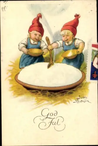 Künstler Ak Nyström, Jenny, Frohe Weihnachten