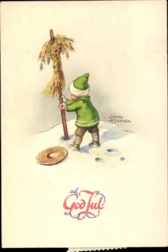 Künstler Ak Nyström, Jenny, Frohe Weihnachten, Kind