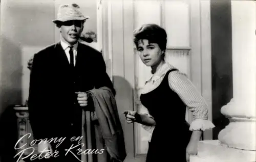 Ak Schauspieler Peter Kraus, Schauspielerin Conny Froboess, Filmszene