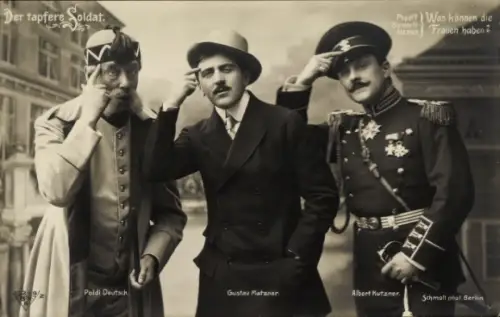 Ak Operette Oscar Straus, Der tapfere Soldat, Matzner