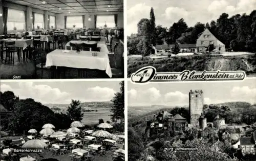 Ak Blankenstein an der Ruhr Hattingen, Burg Blankenstein, Hotel Dimmers, Innenansicht