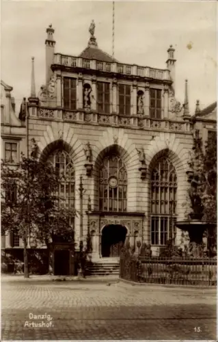 Ak Gdańsk Danzig,  Artushof,  Architektur, 